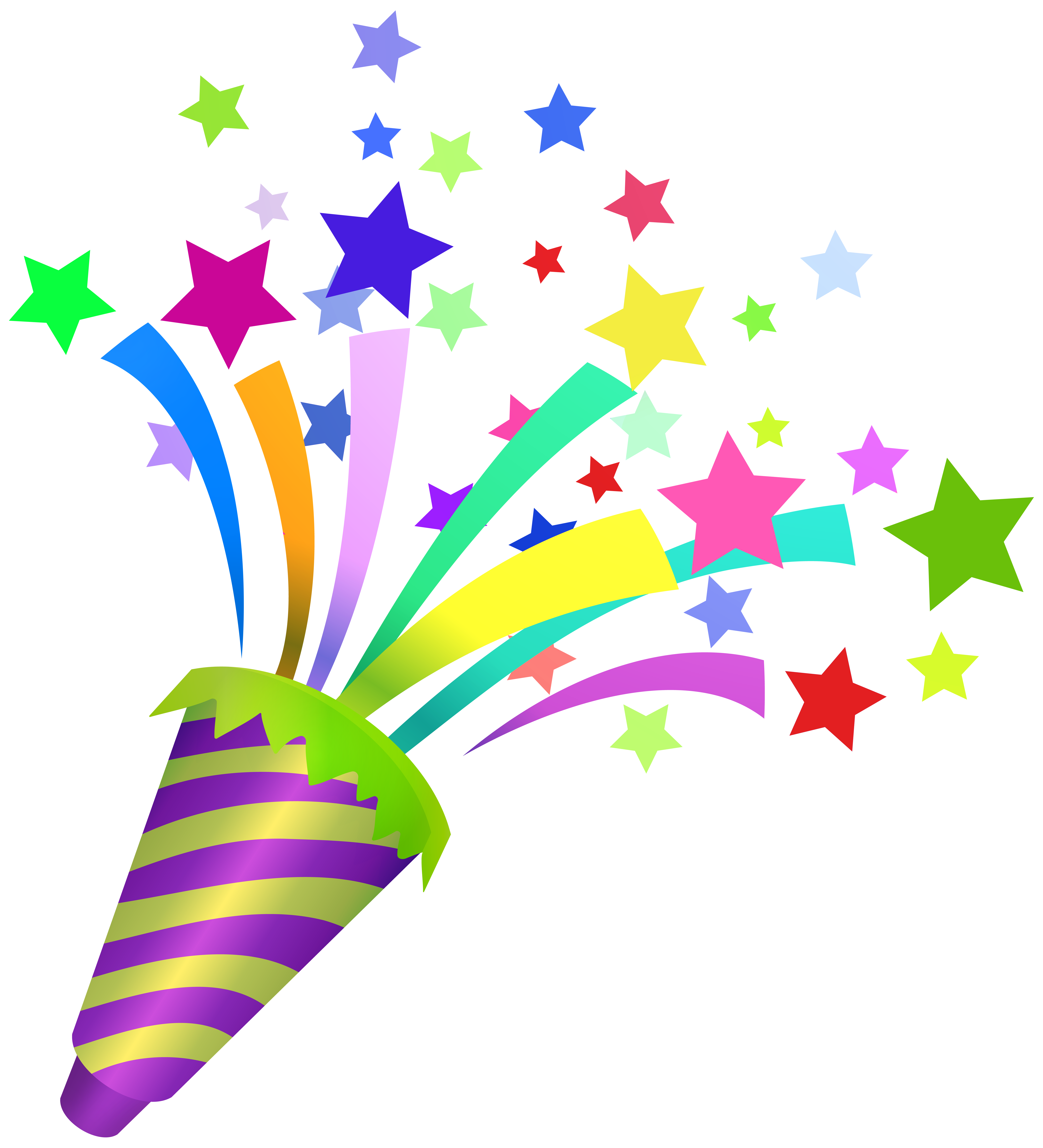 Birthday Party Confetti Popper Cone PNG Clipart​